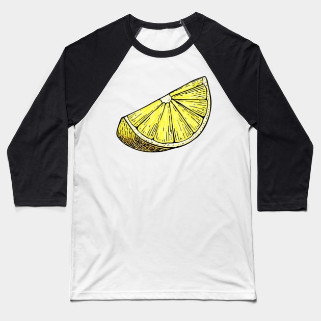 Slice of Lemon Baseball T-Shirt by ghjura